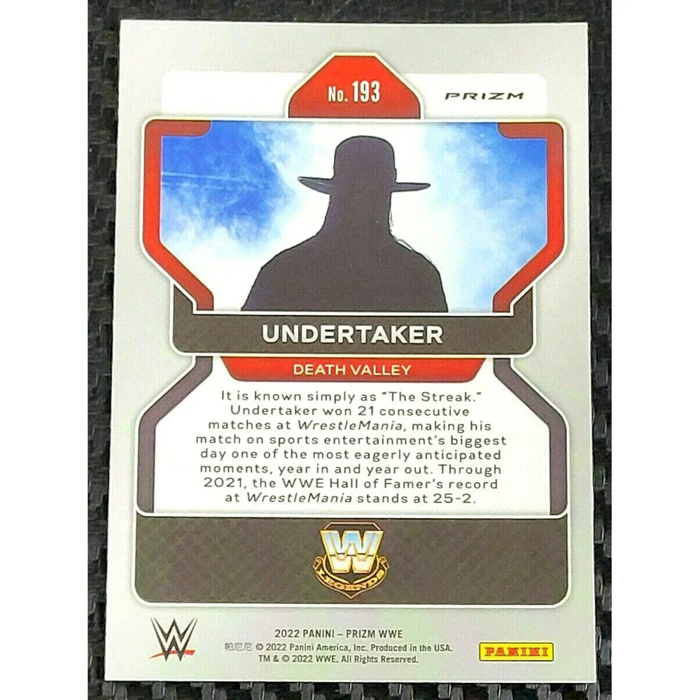 2022 WWE PANINI PRIZM -‎ UNDERTAKER - SILVER PRIZM SP